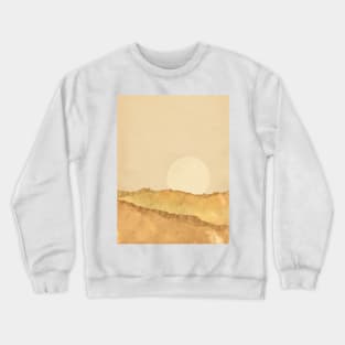 Abstract warm sunset, desertscape Crewneck Sweatshirt